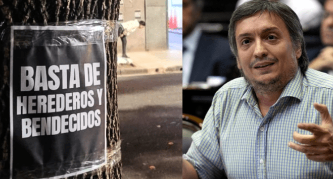 Aparecieron carteles contra Máximo Kirchner en la sede del PJ bonaerense: “El Partido Justicialista no es tu&nbsp;monarquía”